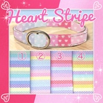 Heart stripe＊迷子札付＊フルオーダーの軽い首輪