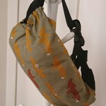 北欧キツネ綿麻オリーブ抱っこ紐収納カバー☆リバーシブル  