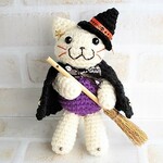 ハロウィン２０２２☆～見習い魔法使い猫さん①【置き型・立ち姿】