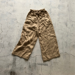［秋SALE］リネンパンツ綾織リネン　ベージュ　