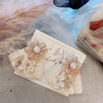 new◆受注製作◆ivory flower 小さなインド刺繍ピアス/イヤリング◆