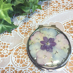 三色紫陽花のコンパクトミラー