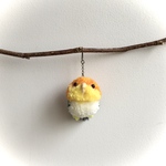 もけもけシロハラインコさんのピアス(片耳)※受注制作です♪