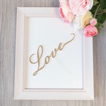 "Love"  ウェディング ケーキトッパー（カラーアクリル変更可 ）