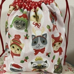 保冷保温ポーチ猫ちゃん柄 クリスマス 新柄