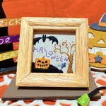 ハロウィン　刺繍フレーム No.3  🎃　7.5×7.5㎝