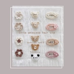 🧸3個セット🧸出産祝い♡special set of 3♡little princess  hair  clip♡新生児から使えるヘアクリップセット♡上下滑り止め♡好きなリボン選べます♡新生児♡ベビー