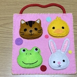 ☆☆指先遊びシート☆☆ マジックテープ　どうぶつ③
