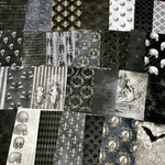(再販×4)ゴシックハロウィン(black)A＊ジャーナルペーパーセット＊コラージュ素材＊ジャンクジャーナル