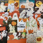 👻キュートなオバケの紙ものセット＊コラージュ素材＊コラージュペーパー＊ジャンクジャーナル