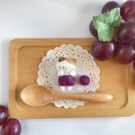 ぶどうパンツ🍇ベビー三毛猫ちゃん ／ 羊毛フェルト フェイクスイーツ フェイクフード 猫 にゃんこ 