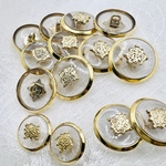 No.7  クリアアクリルボタン 14個 500円
