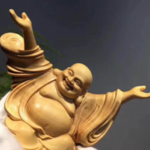 極上品  木彫り 仏像 弥勒仏 布袋様 彫刻 仏教工芸品 
