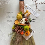 ハロウィンリース♪　HAPPYほうきリース　ハロウィンスワッグ　15