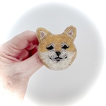柴犬✳︎動物✳︎ビーズ刺繍ブローチ
