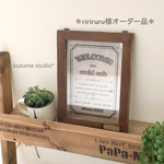 ririruru様オーダー品＊カフェウェルカムフレーム＊おうちカフェ＊透明