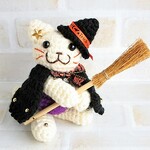 ハロウィン２０２２☆～見習い魔法使い猫さん②【置き型・お座り】