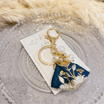 new◆【一点もの】Greenインド刺繍チャーム　キーホルダー