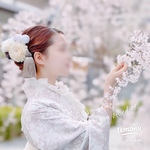 ちりめん和玉　大人可愛い髪飾り　ヘアパーツ　ヘアアクセサリー　ヘアドレス　プリザーブドフラワー　ドライフラワー
