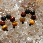 天然石ストラップ　ミックスタイガーアイ