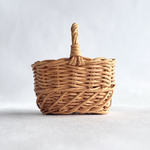 ミニチュア　斜めストライプ柄カゴバッグ / Miniature Diagonal Stripe Basket with Handle / hinoki