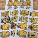(再販×7)🐝HoneyBee Bottle＊ノーカットコラージュ素材＊コラージュペーパー＊紙モノ