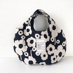ぺったんこまるbag  北欧風　花柄
