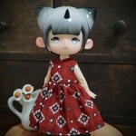 9/23  13時販売❤︎アンティーユ、オビツ11サイズマキシ丈ワンピースセット