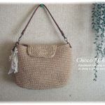 麻のアクセサリーポーチ　【MilkChoco】