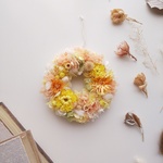 ミニリース  　12～13㎝　プリザーブドフラワー　＆　ドライフラワー