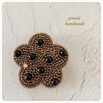 Dot ビーズ刺繍ブローチ