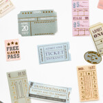 箔押し　フレークシール　40枚　tickets memory　[AW213]