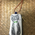 猫ミニポーチ(緑)