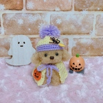 羊毛フェルト　ハロウィントイプードルちゃん