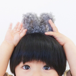 ❤︎fluff fluff head band❤︎ ︎︎︎︎︎︎☑︎gray 垂れ耳　うさぎ　ヘアバンド　干支 