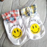 犬服！ニコちゃん！チェックフード　レッド