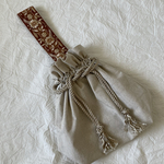 再販)刺繍リボンワンハンドル巾着