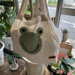 カエルくんエコバッグ・スイカのエコバッグ　コットンリンネ　麻布