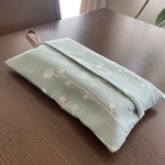 ご予約品＊ティッシュカバー✳︎壁掛けタイプ✳︎ミナペルホネン ハンドメイド  choucho +noppara ライトブルー