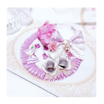 【限定】💜パンジー💜フラワーモチーフ×チュールロゼットフリル【ケープスタイ首輪】