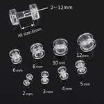 【1個】フレッシュトンネル ボディピアス ホールピアス クリア 透明 スケルトン アクリル 拡張