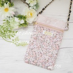 【完成品】リバティ プリント(チャイブ シュナーベル)使用したスマホポシェット