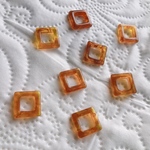 アクリルべっ甲スクエア 穴なし 8個