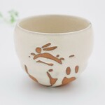 うさぎ　ゆったり碗（ゆず白）　18-100