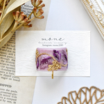再販　インド刺繍リボン　インド刺繍　刺繍リボン　パープル　紫　ゴールド　フラワー　花柄　ポニーフック　＊　ヘアアクセサリー　マジェステ　結婚式　ウェディング　お呼ばれ　ギフト　プレゼント　髪飾り