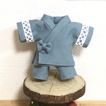 どーる用甚平(青色系)