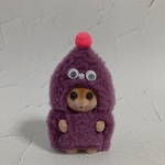 紫×ビビットピンク もこもこモンスター シルバニア 赤ちゃん 着ぐるみ