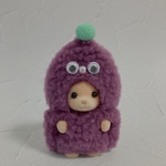 紫×くすみグリーン もこもこモンスター シルバニア 赤ちゃん 着ぐるみ
