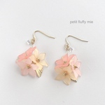 #5 ゆらゆらお花ビーズ⧉オレンジミックス　花 ビーズアクセサリー ハンドメイド