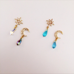 star & moon スワロフスキー ピアス イヤーカフ